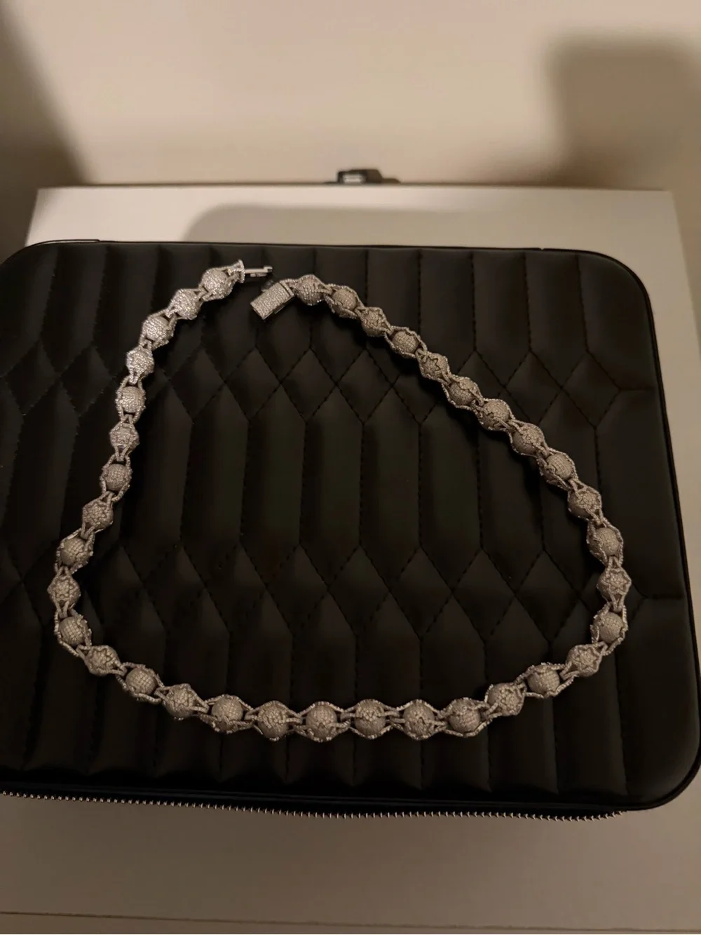 Diamond-Style Silver Tennis Necklace - Elegant Women's Jewelry
